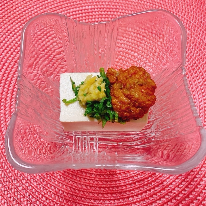 さつま揚げ大葉の冷奴✧˖°
